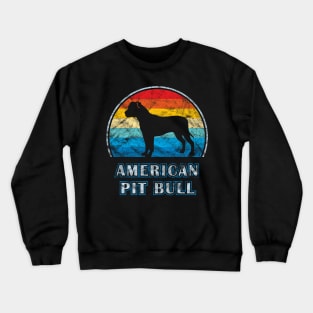 American Pit Bull Terrier Vintage Design Dog Crewneck Sweatshirt